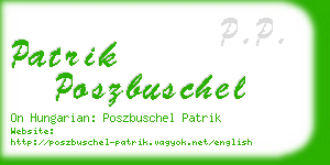 patrik poszbuschel business card